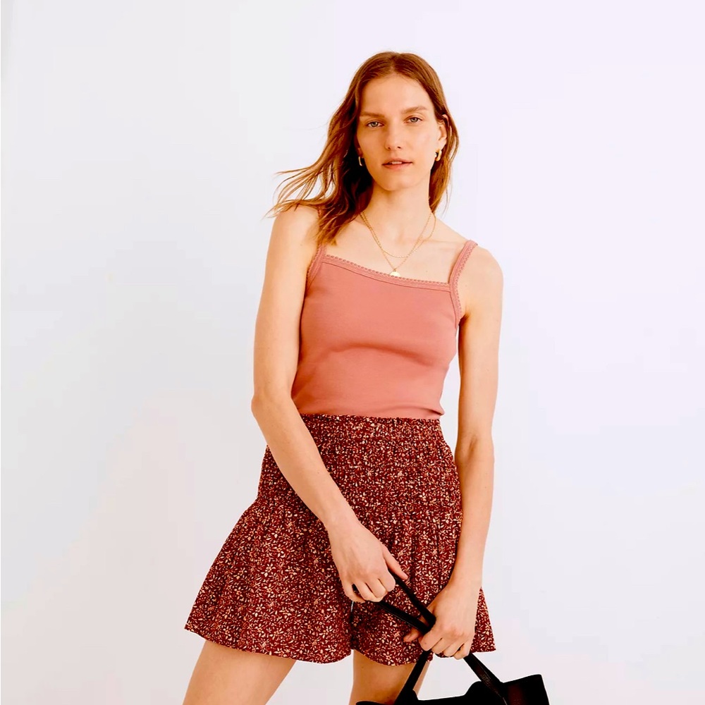 Madewell Smocked Pull-On Shorts in Florentine Floral